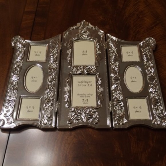 NIB Vintage Godinger Silverplated Collage Photo Frame - Picture 3 of 16